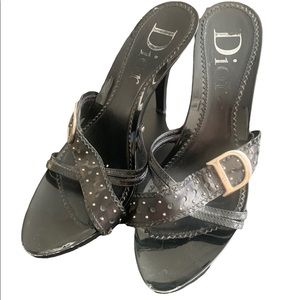 Christian Dior vintage y2k heels with silver hardware